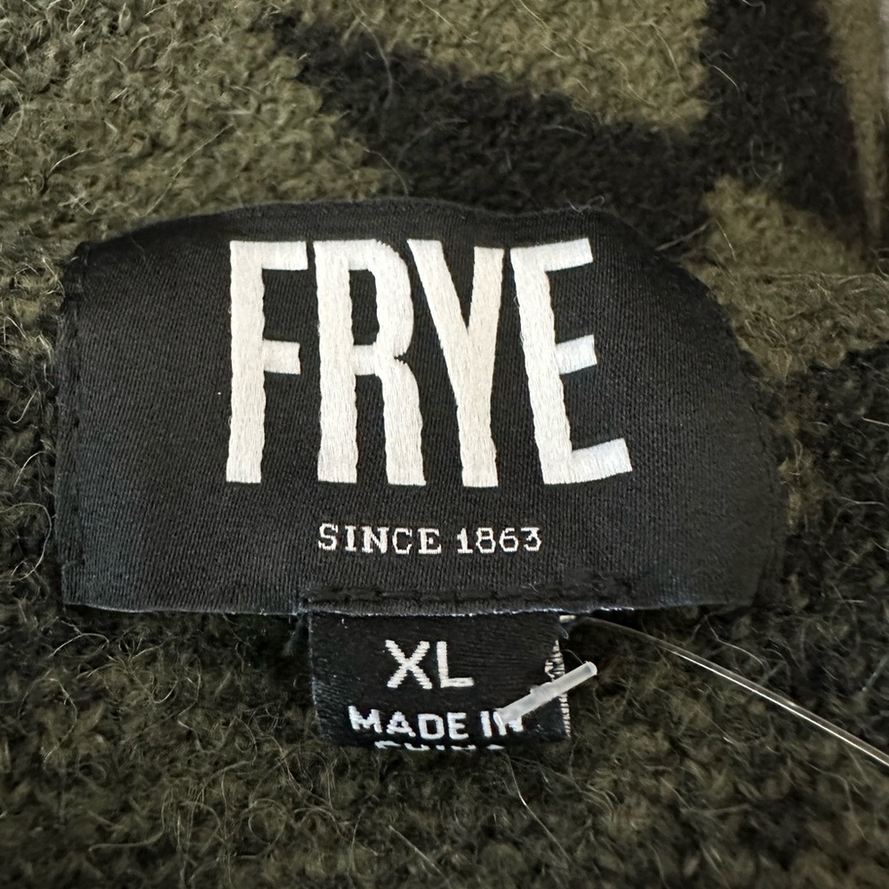 NWT Frye Knee Length Green and Black Patterned Women's Sweater - Picture 5 of 5